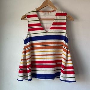 Anthro Postmark S Stripe Monterey Top